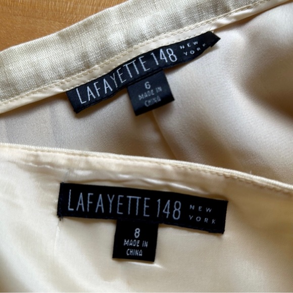 Lafayette 148 Linen Stitched Skirt and Top Set - Picture 9 of 9